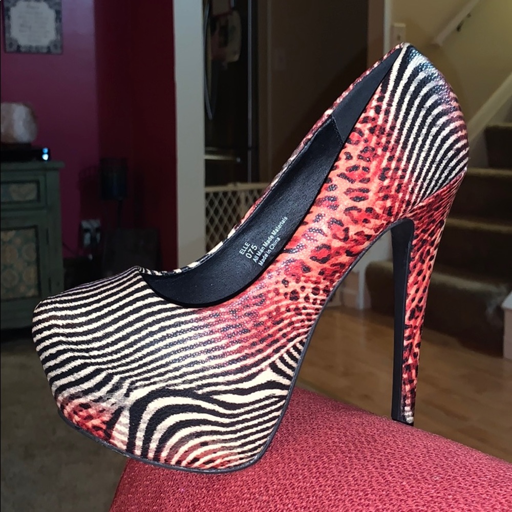 Animal print heels